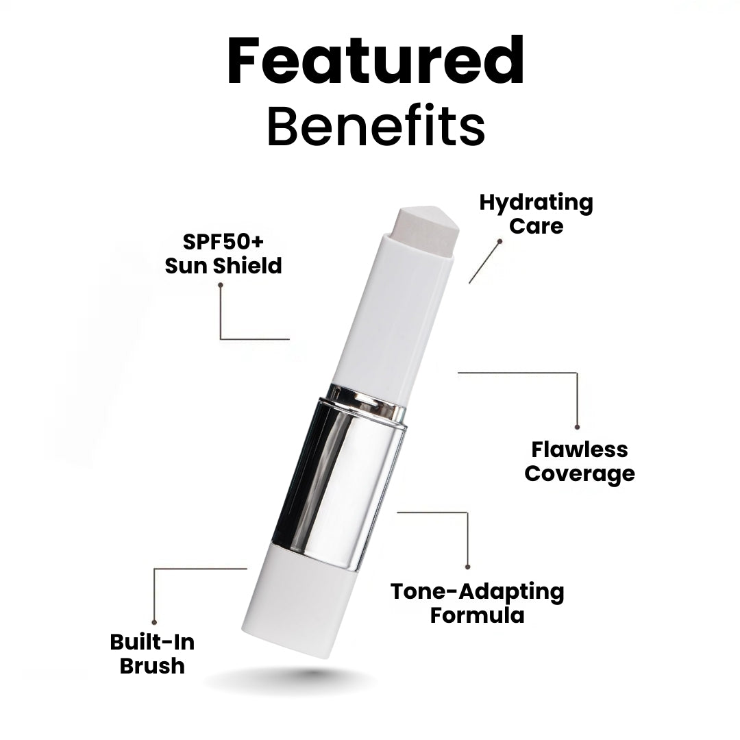 Color-Changing Foundation Stick – Flawless Coverage, Perfect Match, Every Time