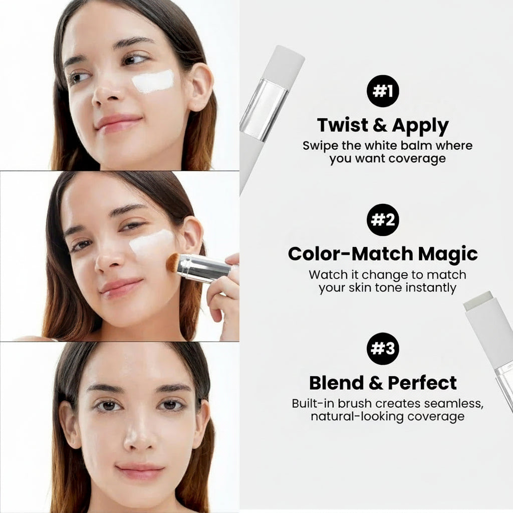 Color-Changing Foundation Stick – Flawless Coverage, Perfect Match, Every Time